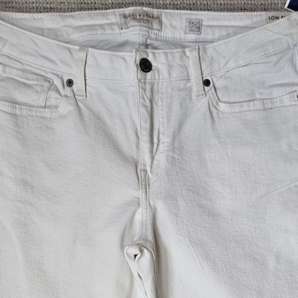 Lucky Brand Lolita Low (or Mid) Rise Boot Cut White Jeans Size 14 - NEW - Summer - Picture 4 of 10